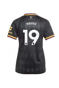 Aston Villa Ibrahim Mbaye #19 Fotballdrakt Borte Klær Dame 2026-27 Korte ermer
